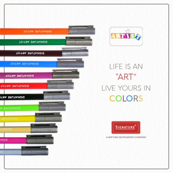 Signature Artist Assorted Colour Markers SET 10 - Image 3