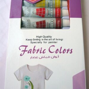 Keep Smiling 7112F Fabric Paints 12 Colour Set with Brush